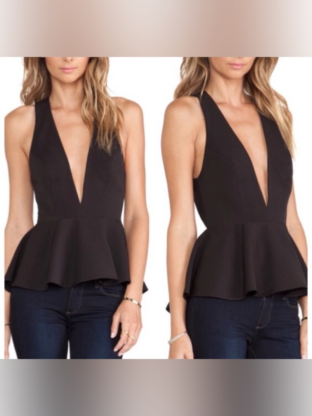 NWOT Lovers + Friends Bloom Blouse Black Size M